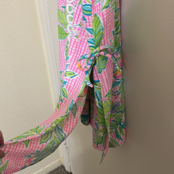 EUC Lilly Pulitzer Pearl Romper in "Don't Stop Beleafing" print. - Picture 3 of 8
